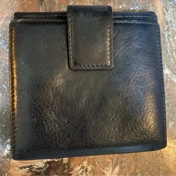 Dior Black Leather with silver hardware Compact Wallet - Picture 2 of 5